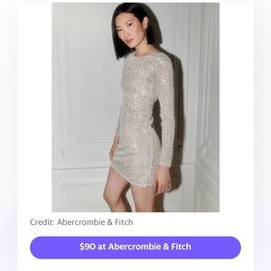 Abercrombie long sleeve sequin dress, worn once, excellent condition (no flaws)